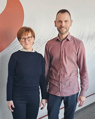 Anja Wesser und Patrick Mählis (Managementteam von Christiansen Print).
