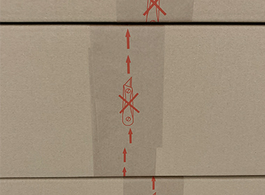 Markierungen auf Papierverpackungen