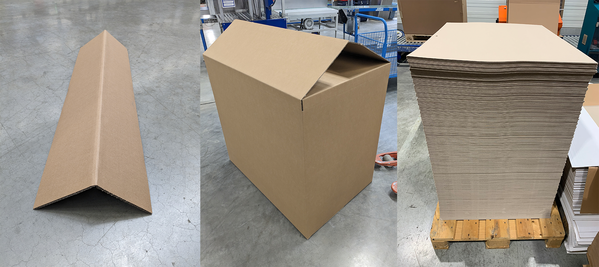 Recyclingfähige Wellpappe für Verpackungen